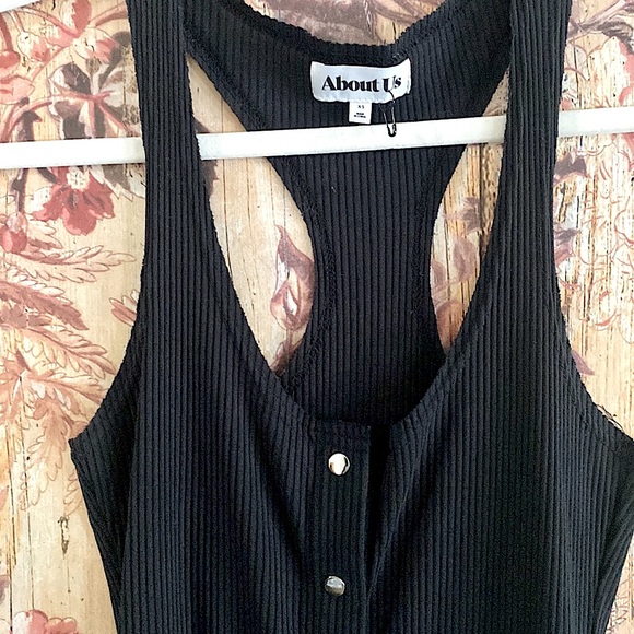 NEW REVOLVE ABOUT US STRETCH BLACK RIBBED BODYCON MIDI DRESS XS - Picture 7 of 16